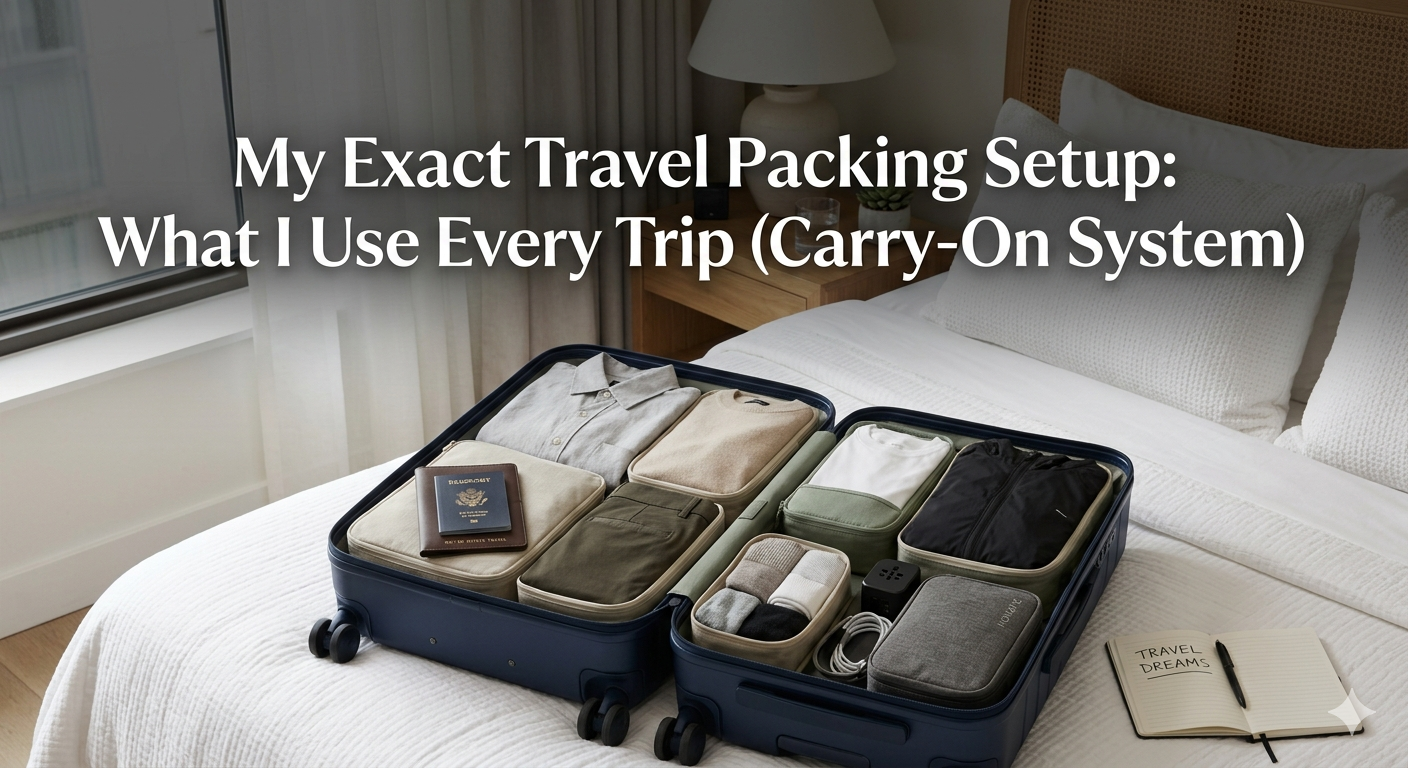 travel packing setup